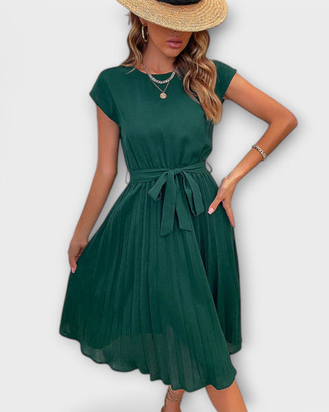 שמלת קלייר Midi קיץ קצרה - קלילה ומקופלת