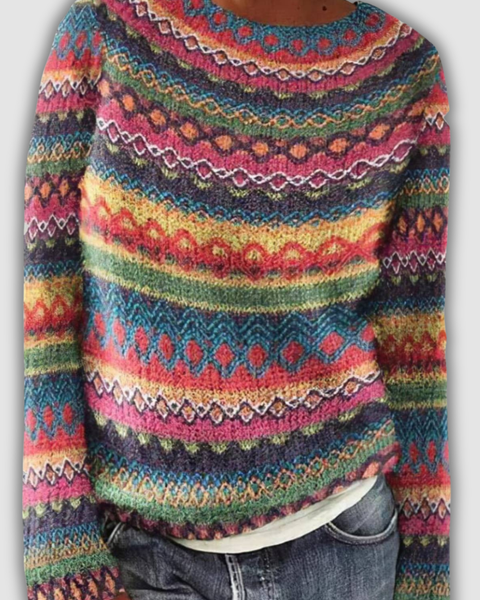 דאליה™ - סוודר רטרו נעים