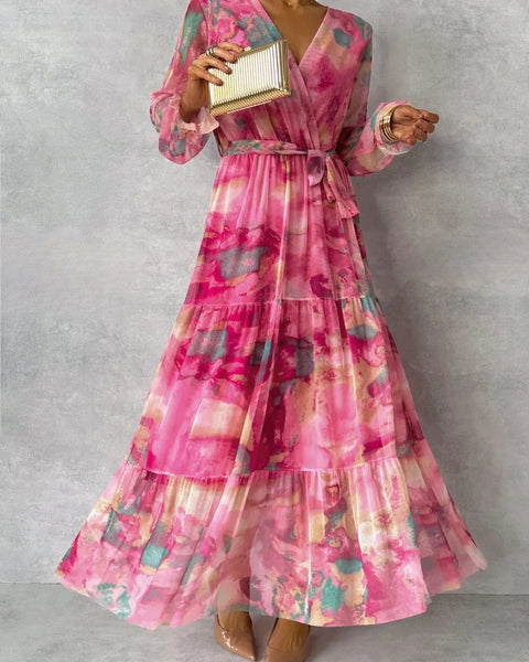 דפנה™ | שמלת מעטפת פרחונית