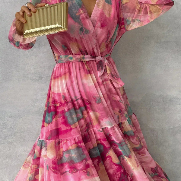 דפנה™ | שמלת מעטפת פרחונית