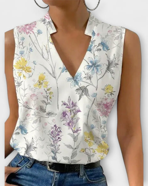 טופ רך בקיץ עם צווארון V