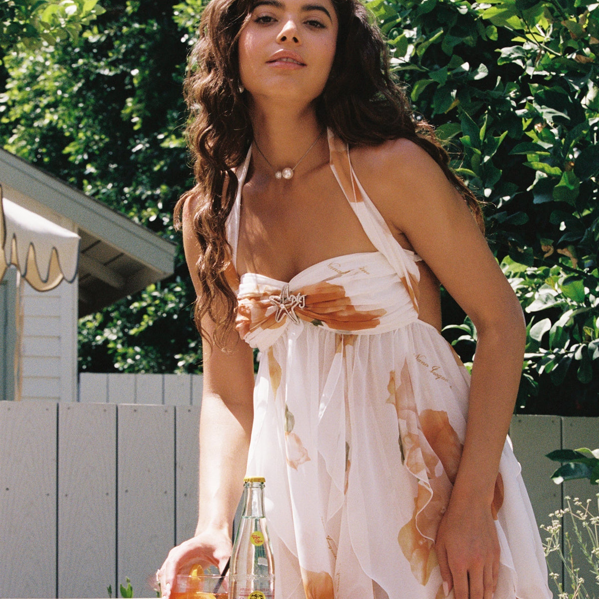 ערבלה™ | שמלת מיני פרחונית משי