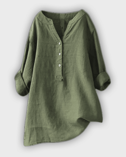 חולצת פשתן קלילה עם כפתורים – רעננות וסגנון