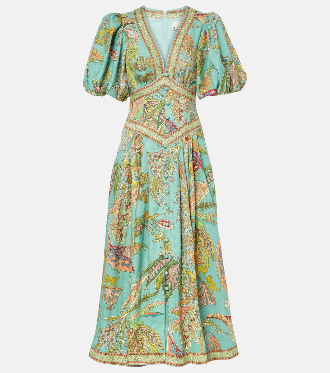 Taliqua - שמלת מודפסת אופנתית עם שרוולים קצרים