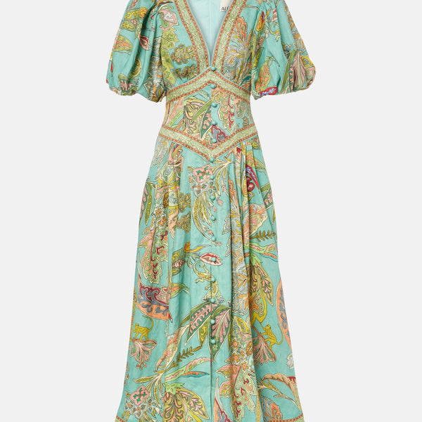 Taliqua - שמלת מודפסת אופנתית עם שרוולים קצרים