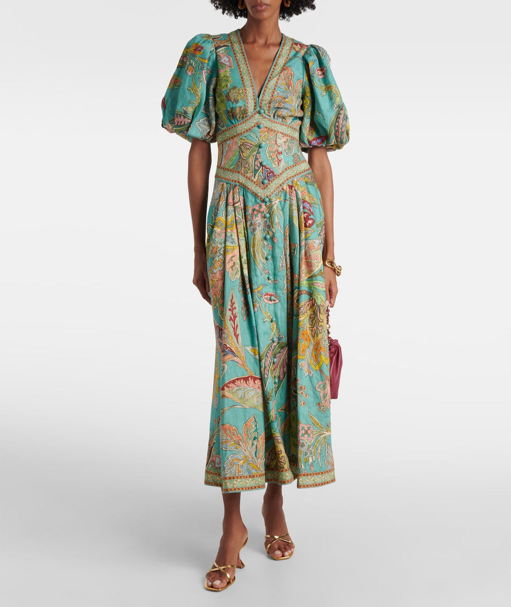 Taliqua - שמלת מודפסת אופנתית עם שרוולים קצרים