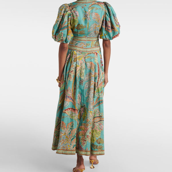 Taliqua - שמלת מודפסת אופנתית עם שרוולים קצרים