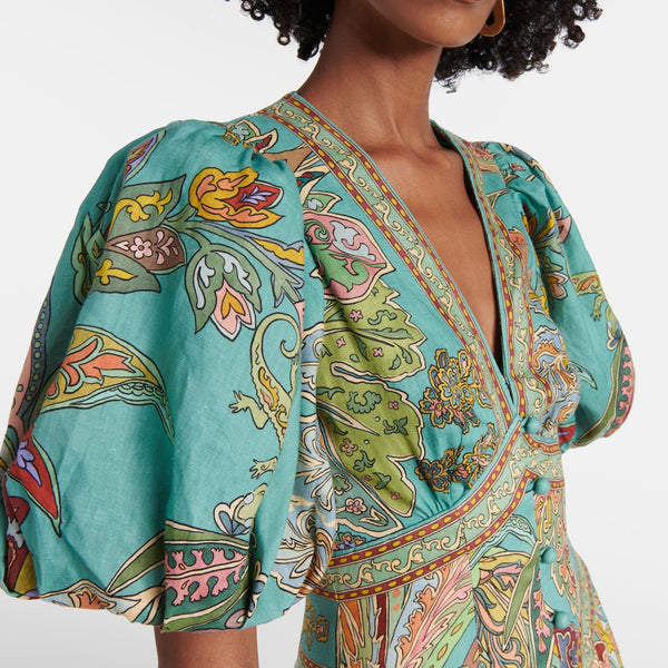 Taliqua - שמלת מודפסת אופנתית עם שרוולים קצרים