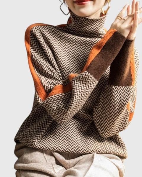 יעל – סוודר גולף עם דוגמה