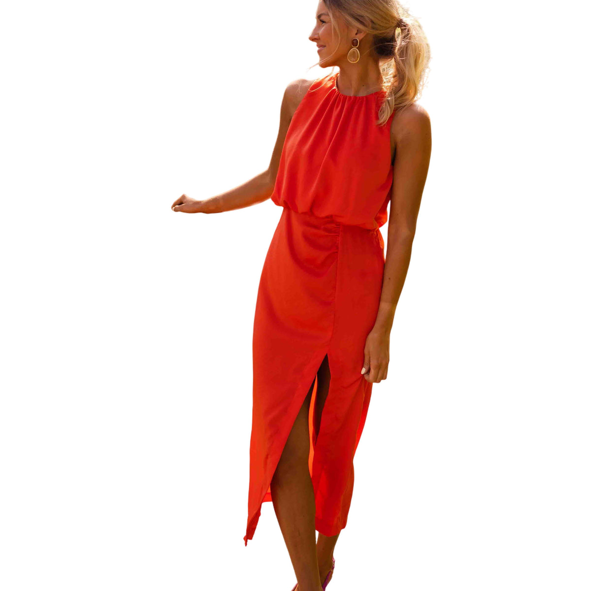 אדלינה - שמלת מידי ללא שרוולים