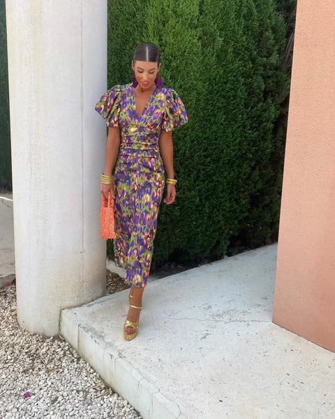 ליה™ | שמלת שרוולים נפוחים