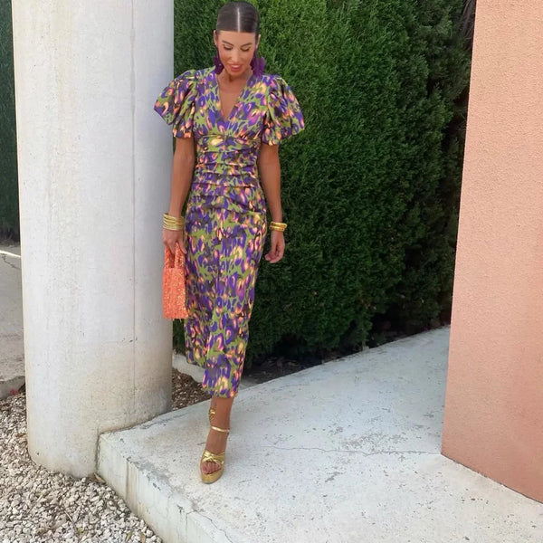 ליה™ | שמלת שרוולים נפוחים