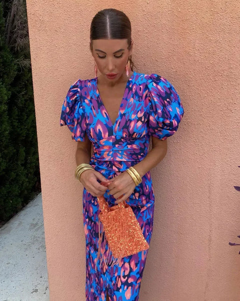 ליה™ | שמלת שרוולים נפוחים