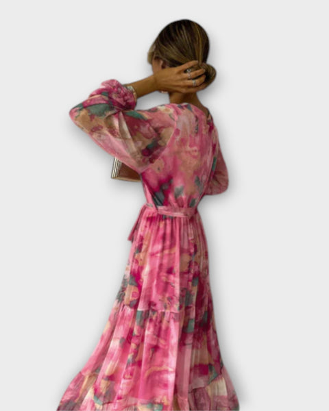 שמלת מקסי אקוורל חלומית - אבולין