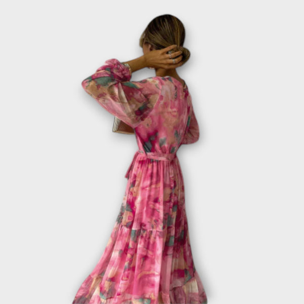 שמלת מקסי אקוורל חלומית - אבולין