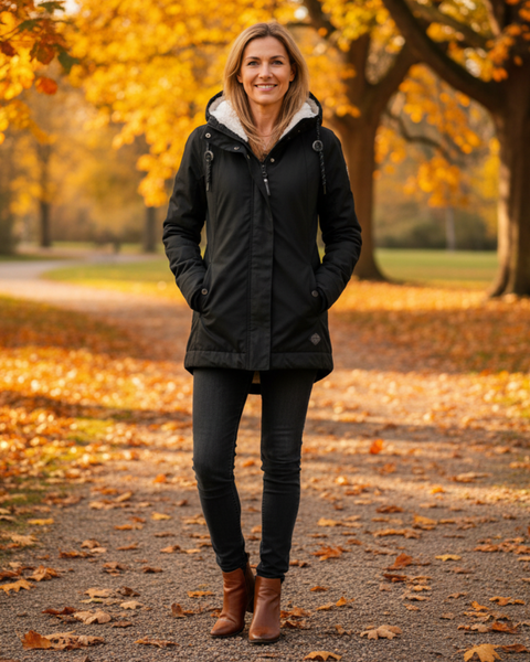 סרביה™ - מעיל חורף עמיד במים עם כובע