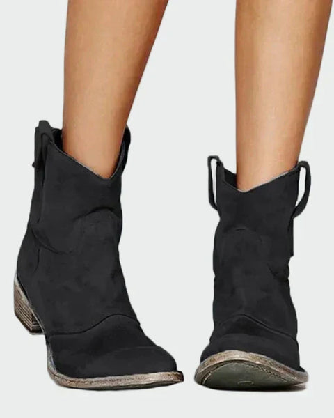 ורד - נעלי בוקרים רטרו בגובה קרסול