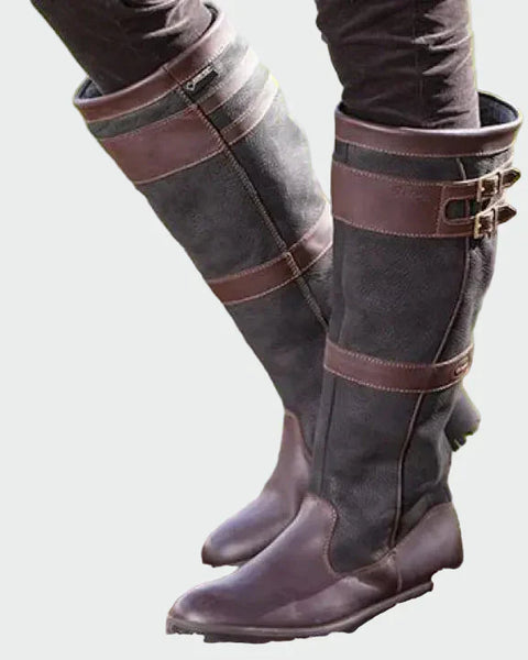 דפנה - מגפי עור רטרו