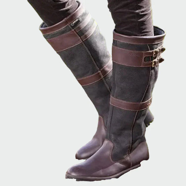 דפנה - מגפי עור רטרו