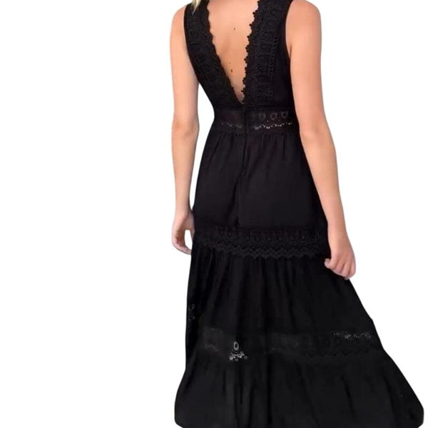 קלרה – שמלת מקסי אלגנטית מתחרה עם צווארון וי