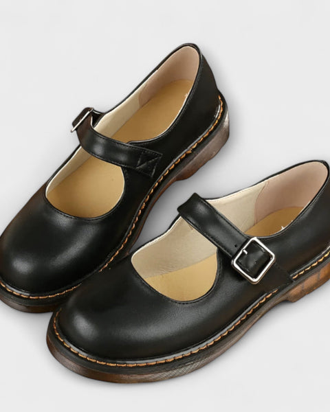 נעלי מרי ג'יין עור וינטאג' לנשים - נוחות ושיק