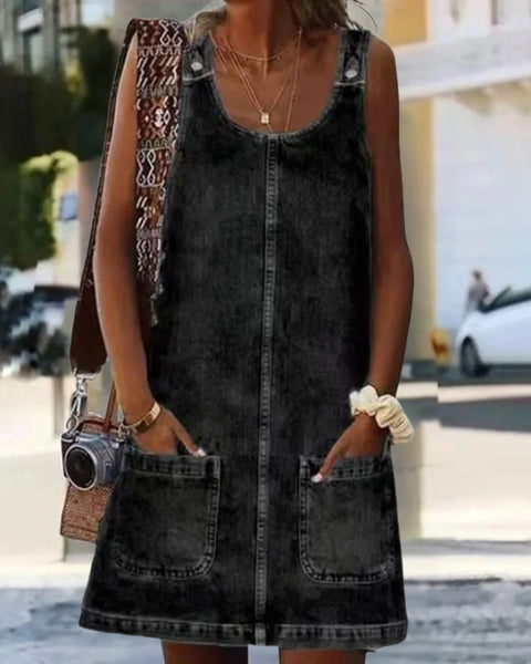 Otylia - שמלת מיני נוחה עם כתפיים רחבות