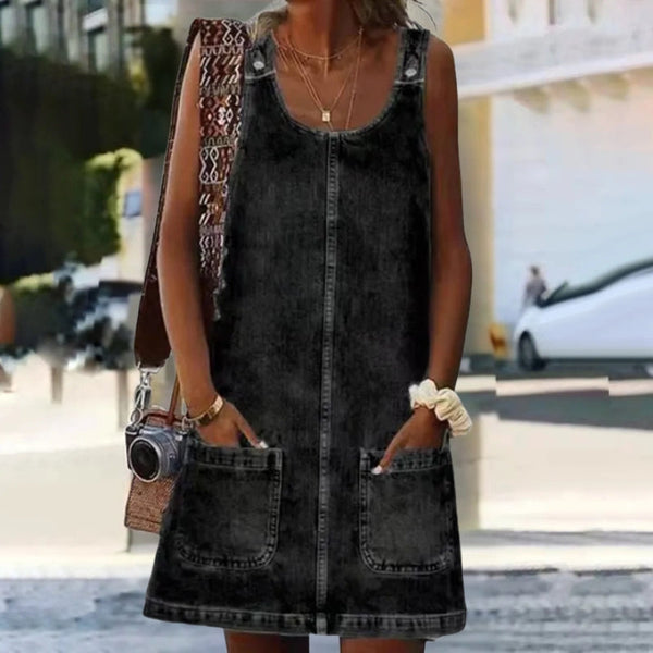 Otylia - שמלת מיני נוחה עם כתפיים רחבות