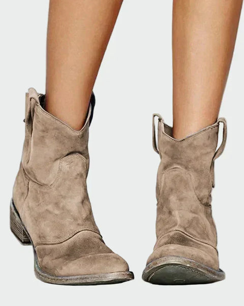 ורד - נעלי בוקרים רטרו בגובה קרסול