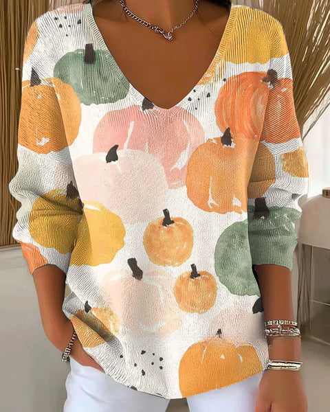 אליזבת – סוודר סרוג עם צוואר V