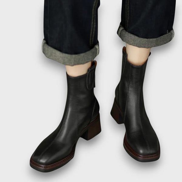 פיאן - מגפיים קלאסיים מעור איכותי