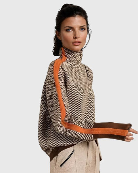 יעל – סוודר גולף עם דוגמה