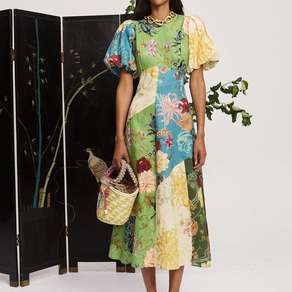 Maileen - מלת מידי עם שרוולים קצרים של