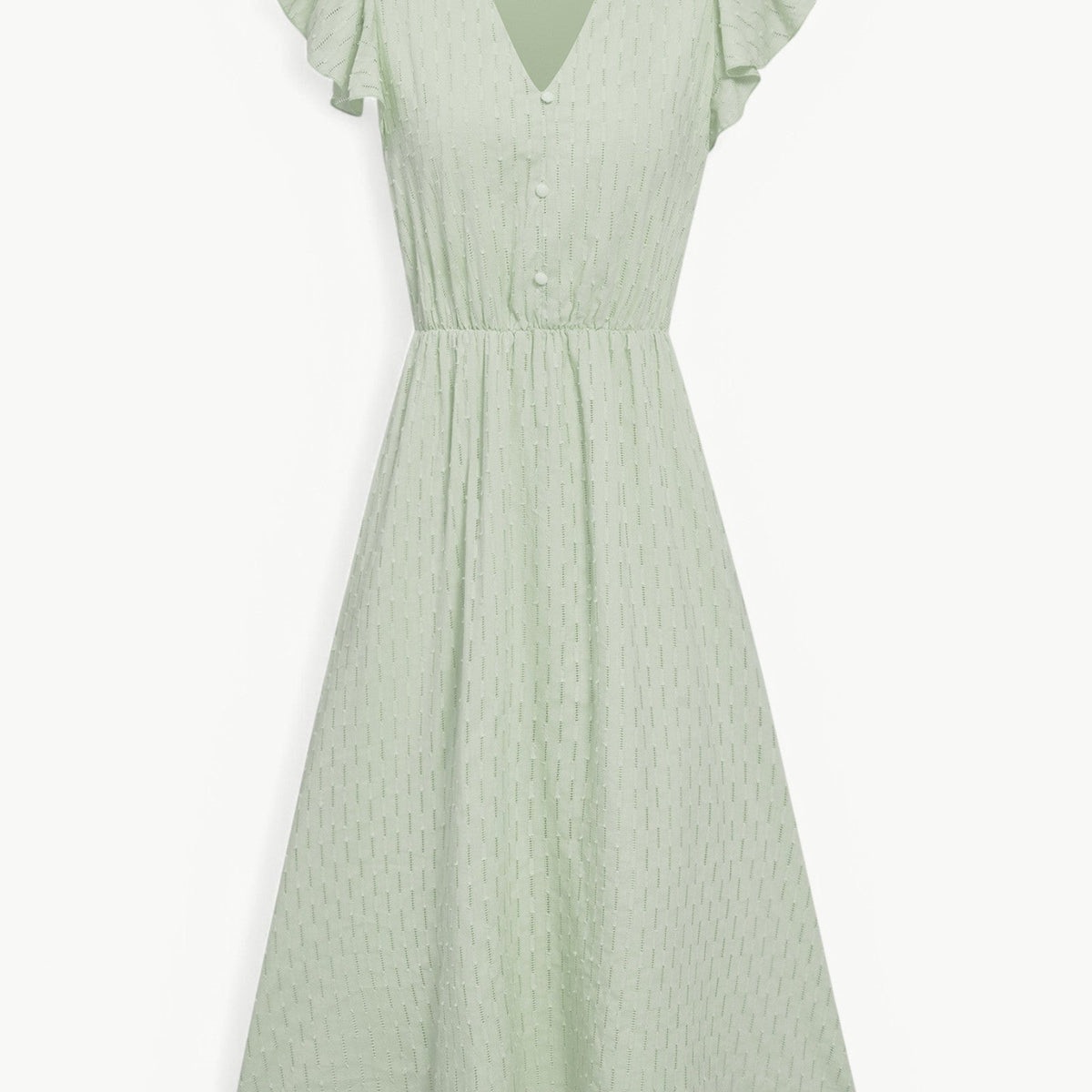 Julieta - שמלת מידי עם שרוולים עם קפלים