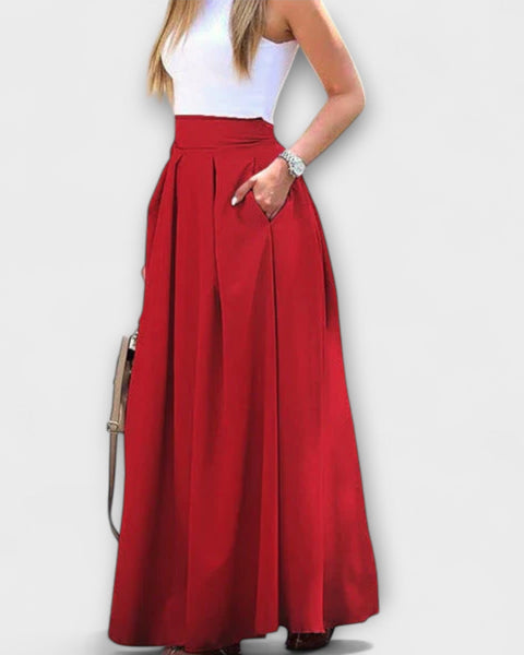 חצאית מקסי גבוהה אלגנטית