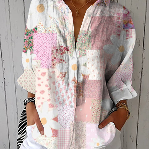 פאני - חולצת טלאים פרחונית