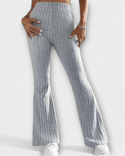 מכנסיים אלגנטיים לנשים עם חיתוך מובלט