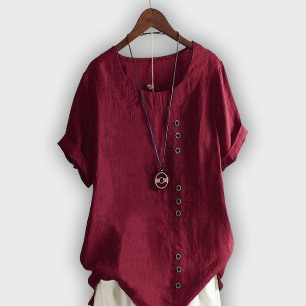 חולצה אלגנטית לנשים עם שרוולים קצרים