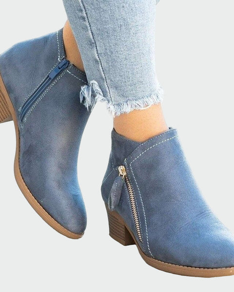 נורית - מגפי עור אורטופדיים פרימיום עם עקב לחורף