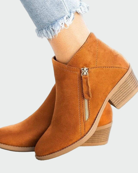 נורית - מגפי עור אורטופדיים פרימיום עם עקב לחורף