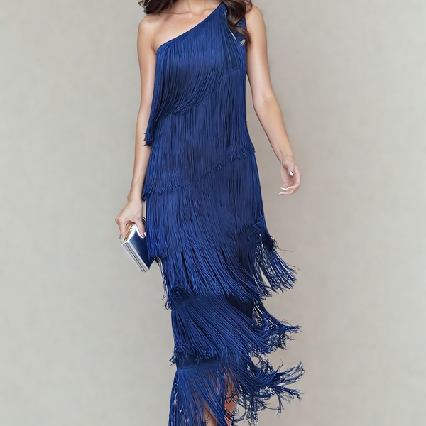 תמירה – שמלה ארוכה עם כתף א-סימטרית