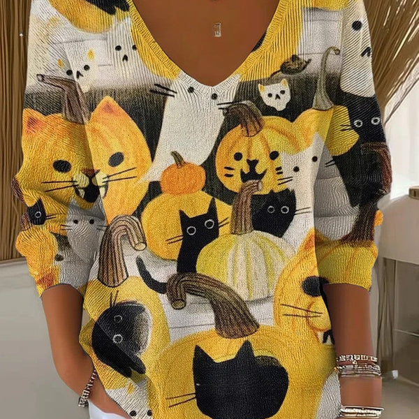 אליס – סוודר עם צווארון V