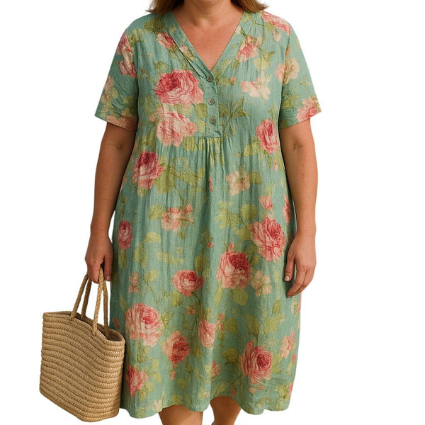 בגוניה | שמלת פרחים שמסתירה את הבטן