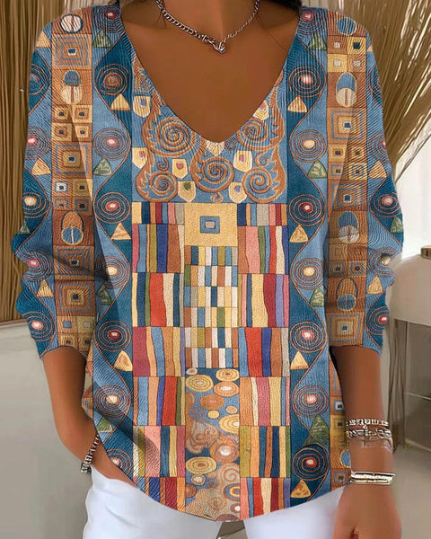 ביאטריס – סוודר מבד סרוג עם צווארון V