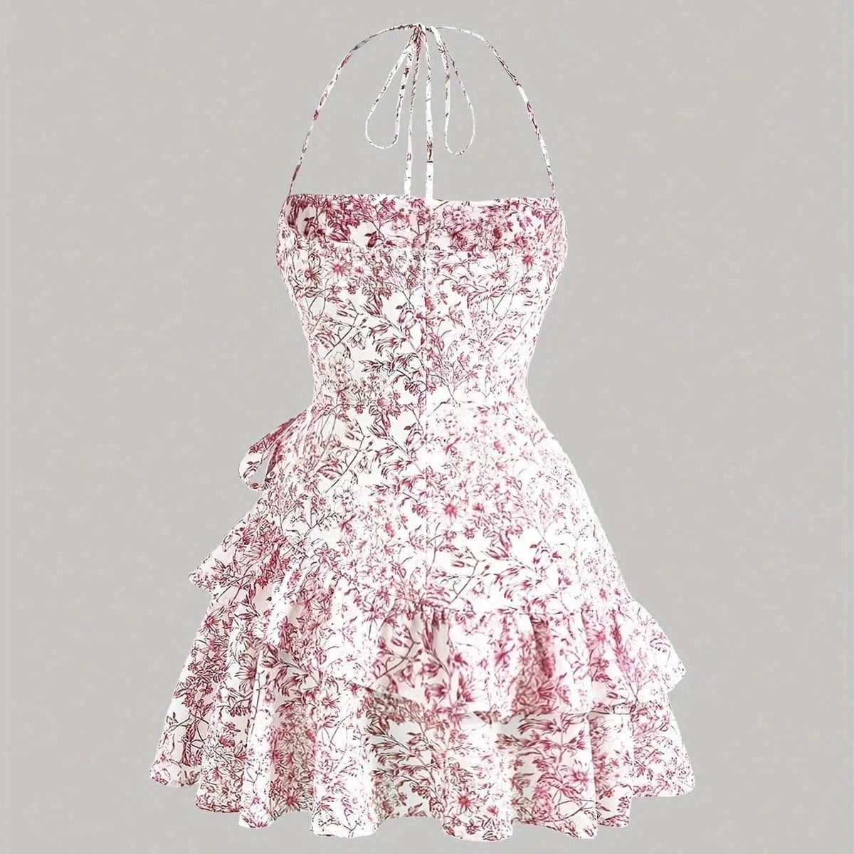 Ortagus - שמלה פרחונית עם רפלים