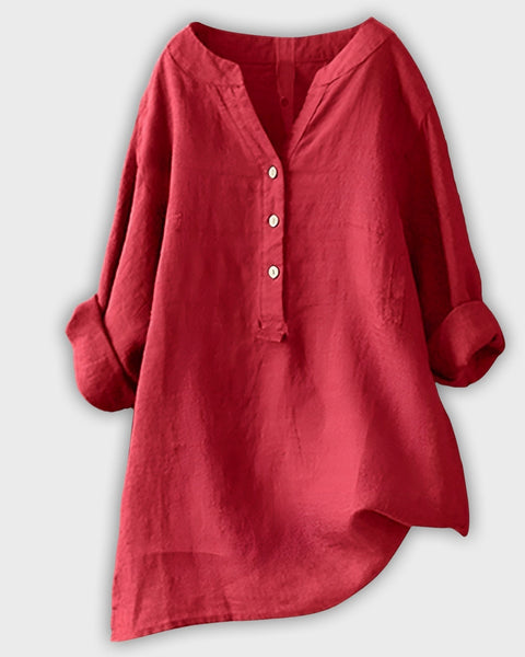 חולצת פשתן קלילה עם כפתורים – רעננות וסגנון