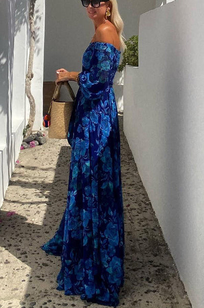 יעל™ | שמלת כתפיים חשופות פרחונית