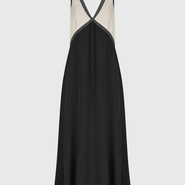 שמלת בוהו קיץ עם צווארון V