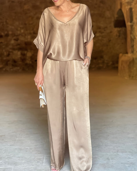 Ashlee - סט אלגנטי עם שרוולים קצרים