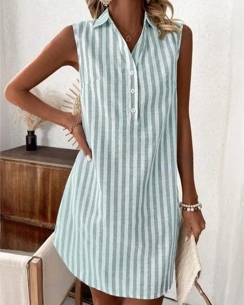 Frenzi - שמלת חולצה עם פסים