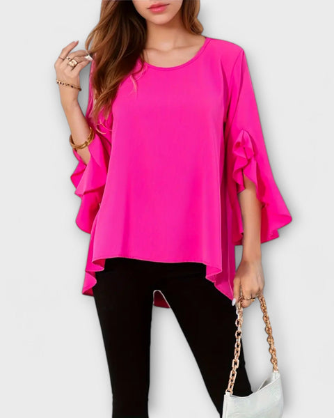 חולצת אביב מושלמת עם צווארון עגול